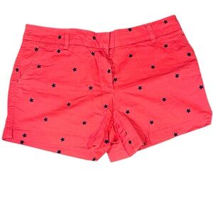 CAMBRIDGE DRY GOODS Stylish Red Star-Patterned Women's Shorts size 6